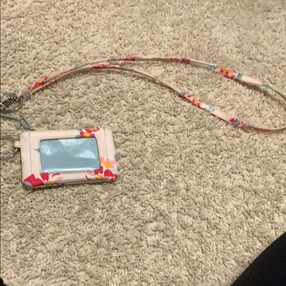 vera bradley coin purse and lanyard